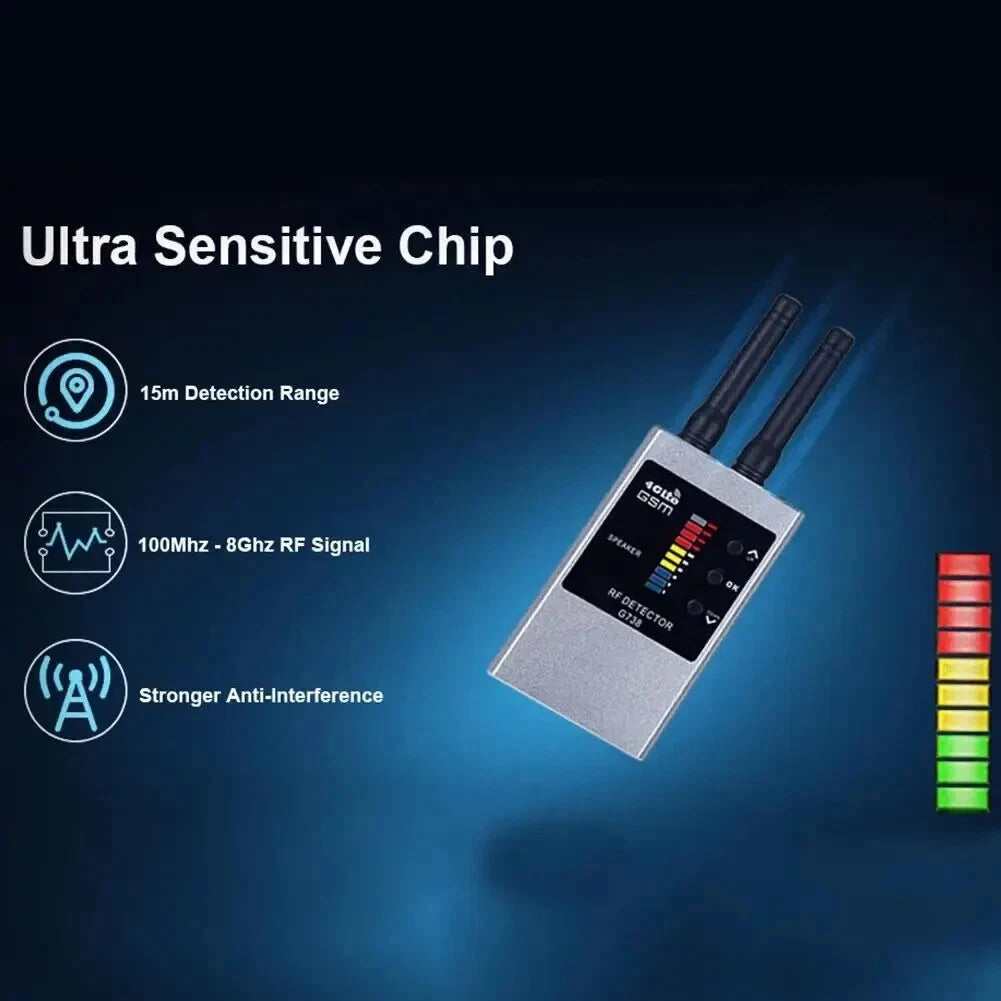 RF Detector GSM GPS Camera Eavesdropping Detecting Tracking Device  G638