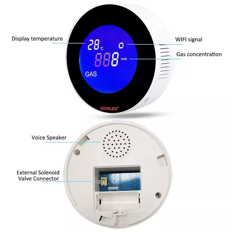Gas Leak Detector for Home Kitchen with Smart House Alarm Sensor