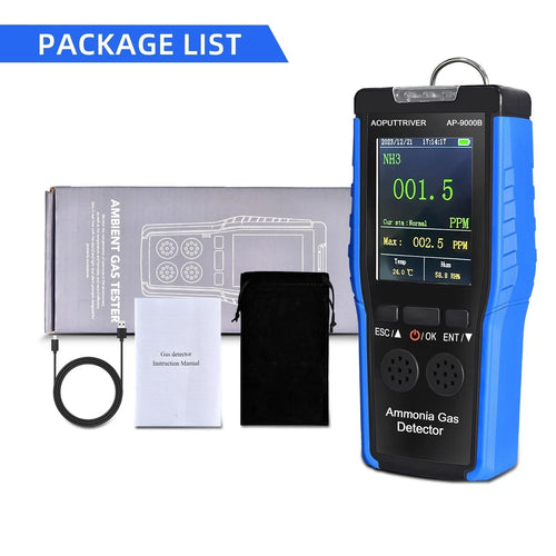 Ammonia Gas Detector NH3 0-100PPM Tester Monitor Professional Meter With Data Logging