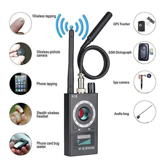RF Detector GSM GPS Camera Eavesdropping Detecting Device Pro Version K18