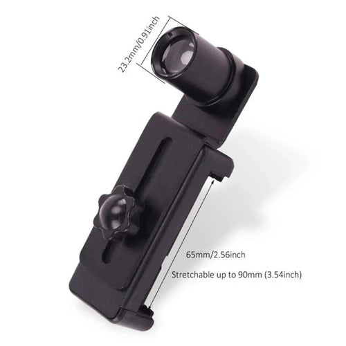 Phone Bracket Mount Clip for Stereo Biological Microscope 23.2mm Eyepiece 12.5X