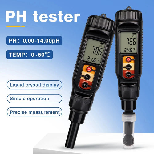 PH Meter Flat End Tip Digital Auto Calibrating  0.00~14.00 High