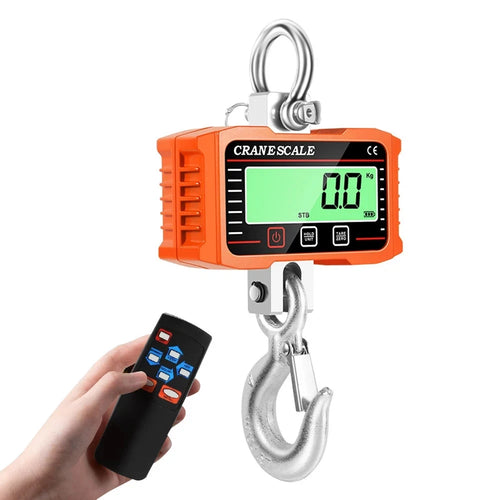 Scale Hanging LCD Digital 2000KG x 500g High Precision Portable Crane scale