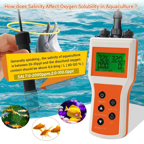 pH EC SALT TDS DO Temp Water Quality Testing Meter Lab or Field YY-100