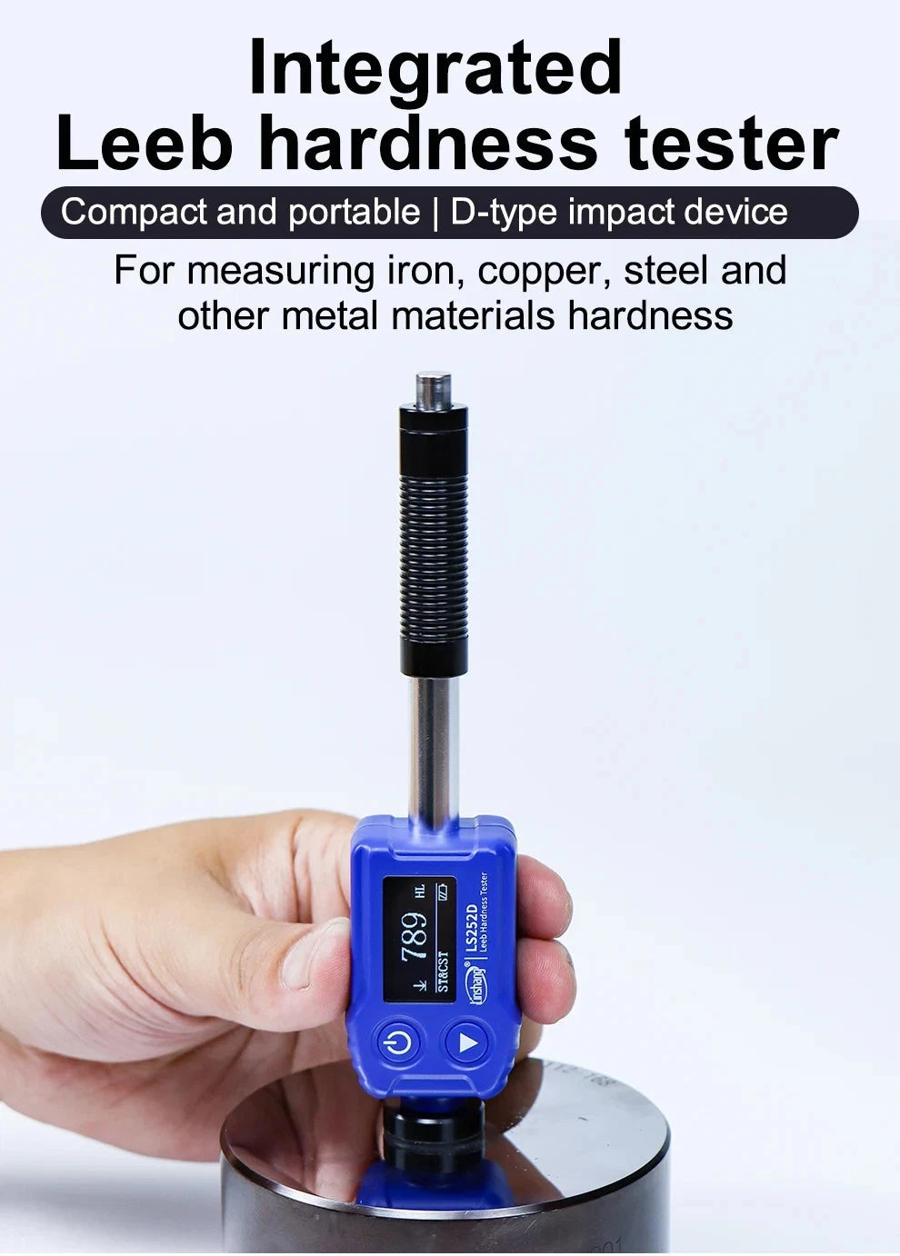 Leeb Hardness Tester Professional Durometer Impact Device Convert HRA/HRB/HRC