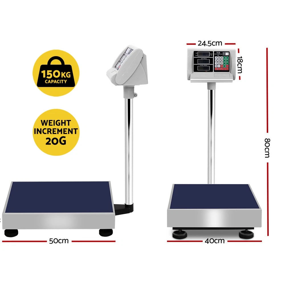 Scale Electronic Computing Digital Platform Floor Weighing 150kg x 50g