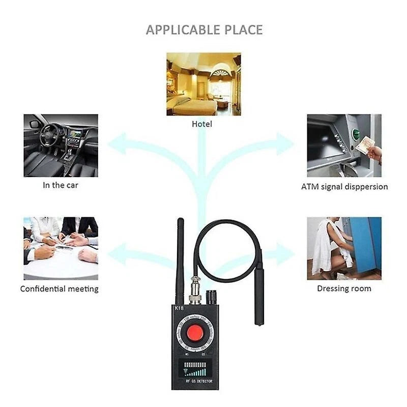 RF Detector GSM GPS Camera Eavesdropping Detecting Device Pro Version K18