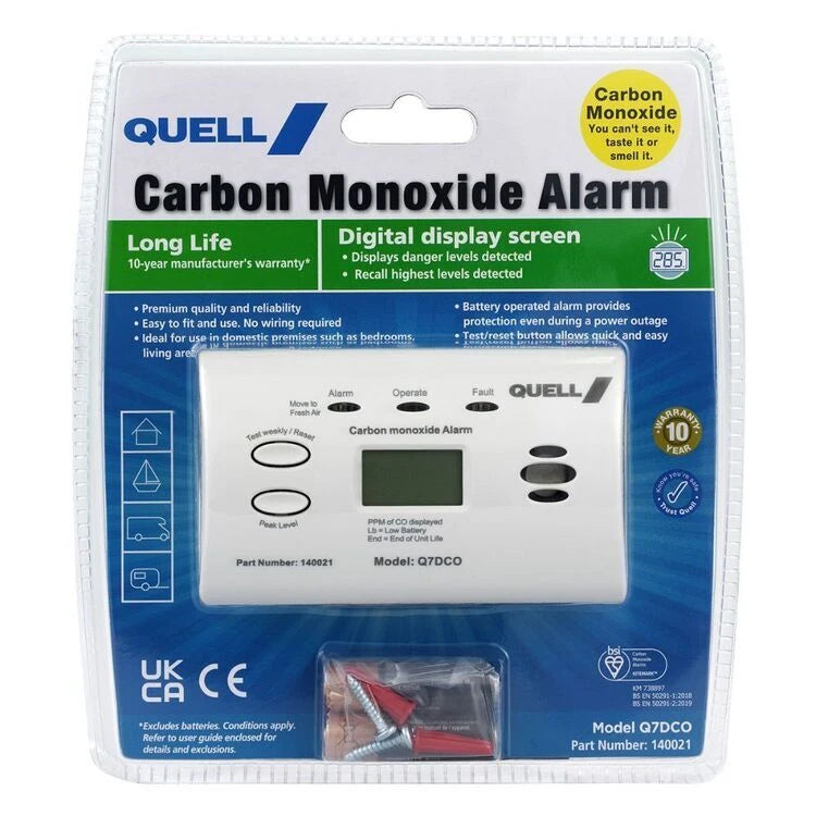CARBON MONOXIDE ALARM CO GAS MONITOR DETECTOR GAUGE Q7DCO