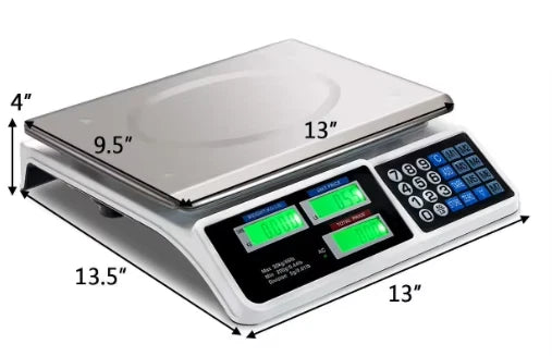 Scale Digital Electronic Balance Food Pricing Store Market Weighing AC Power 40kg x 2g