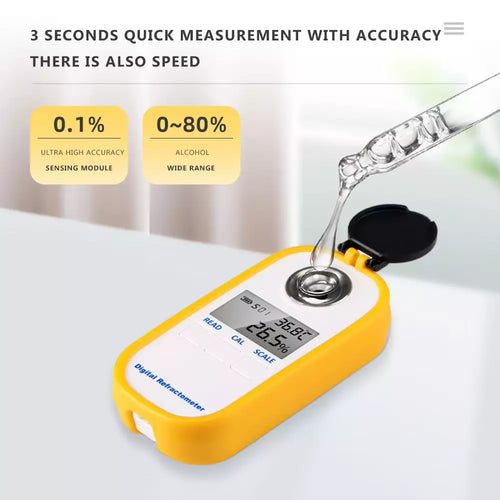 Refractometer Alcohol 0‑80% Digital High Accuracy Tester Meter