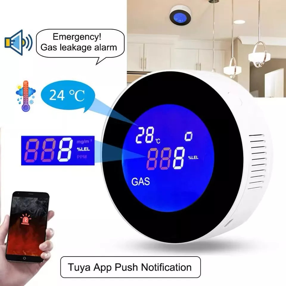 Gas Leak Detector for Home Kitchen with Smart House Alarm Sensor