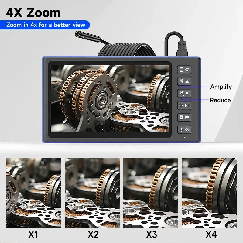 Endoscope Borescope 8mm Camera 7" inch Screen 5m Cable Waterproof HD 1080P (Copy)