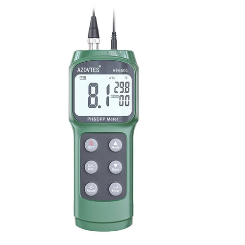 IJ44A pH Probe, pH & Temperature Meter Redox Millivolt Tester Monitor 0-14 pH AE6601