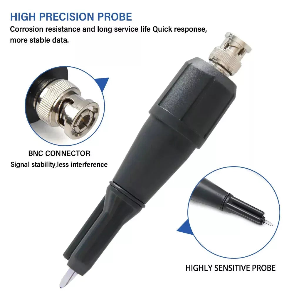 pH Spear Probe Sensor Electrode BNC Connector For Meat Cheese Fruit