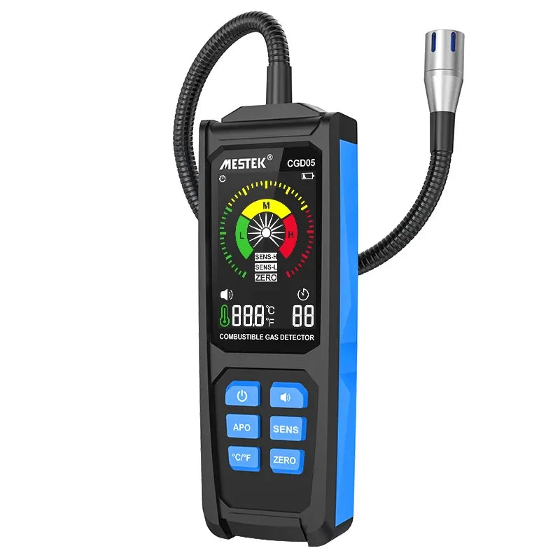 Gas Leak Detector Combustible Flammable Natural Gas Tester Meter Air Analyzer CGD05