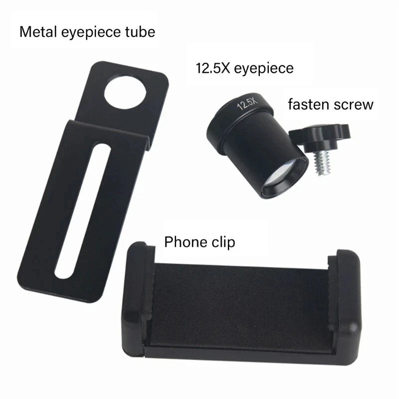 Phone Bracket Mount Clip for Stereo Biological Microscope 23.2mm Eyepiece 12.5X