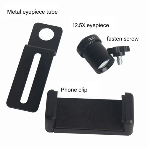 Phone Bracket Mount Clip for Stereo Biological Microscope 23.2mm Eyepiece 12.5X
