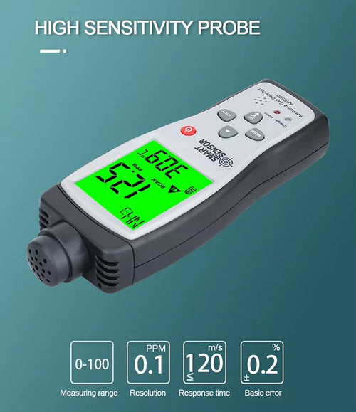 Ammonia Gas Meter Detector Detects Measures Reader Alarm Smart Meter AR8500