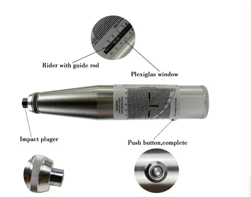 Concrete Test Hammer Resiliometer Rebound Test Hammer Schmidt Hammer Set ZC3-A