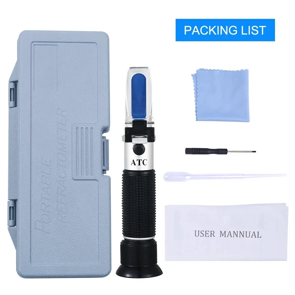 Refractometer 0-10% Brix ATC Handheld Tester for Sugar In Fruit Juice & Honey