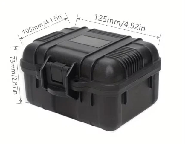 Waterproof Hard Tool Case with Foam Insert Small Storage Box 125x105x73mm