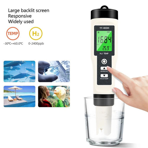 Hydrogen H2 & Temperature Meter Analyzer Water Tester
