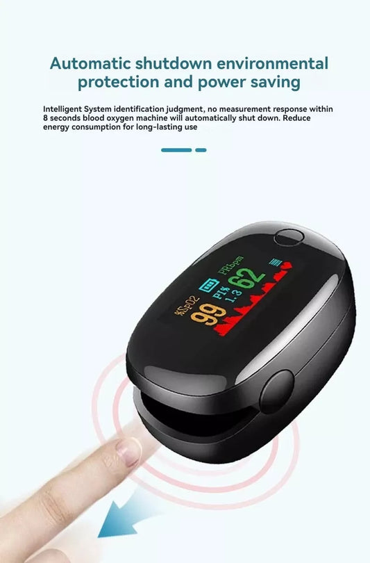Pulse Oximeter Blood Oxygen Saturation Meter Heart Rate Monitor LED Display
