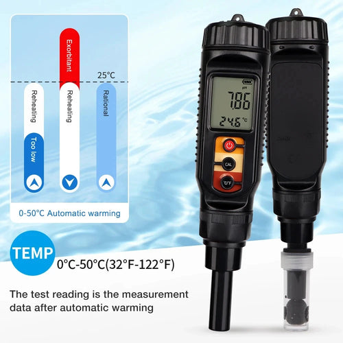 PH Meter Flat End Tip Digital Auto Calibrating  0.00~14.00 High