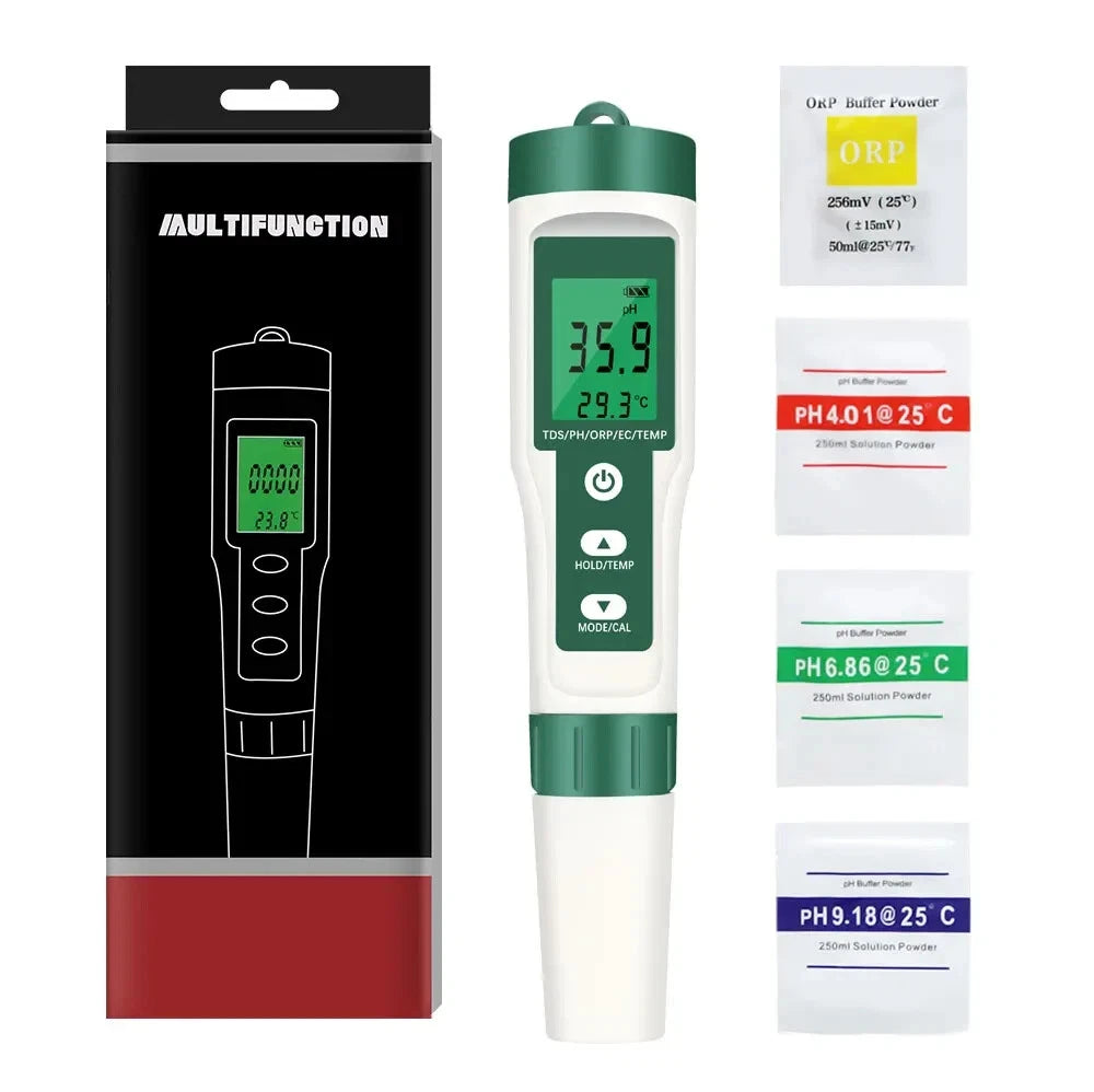 pH ORP Redox TDS EC Temperature  Meter Analyzer Water Tester (5 in 2) EZ-9910