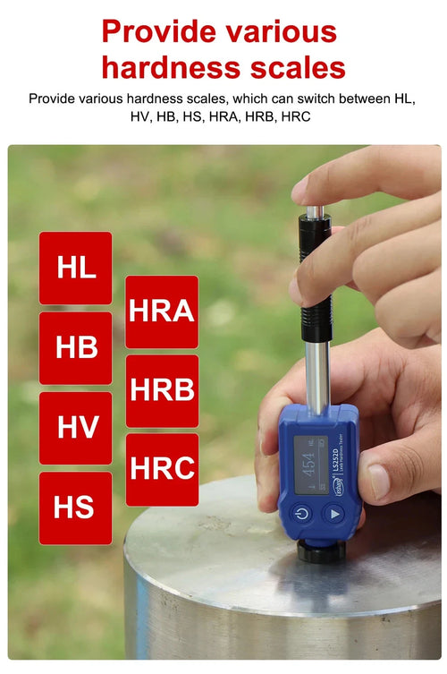Leeb Hardness Tester Professional Durometer Impact Device Convert HRA/HRB/HRC