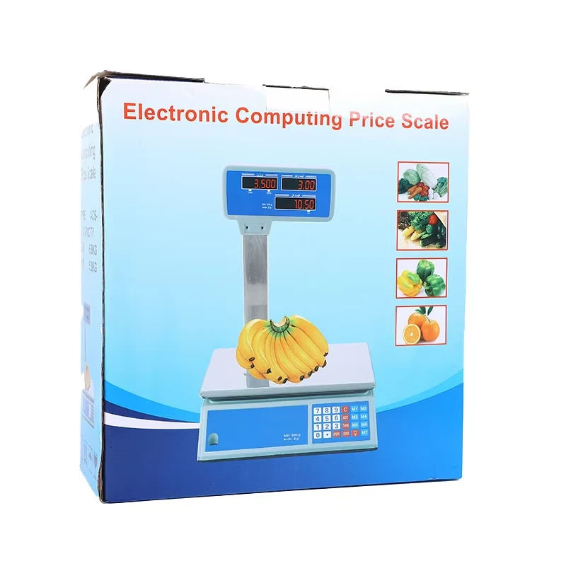 Scales Digital Price Computing Platform Electronic Balance Shop Postal 40kg x 5g ACS-40B