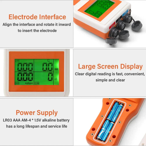 pH EC SALT TDS DO Temp Water Quality Testing Meter Lab or Field YY-100