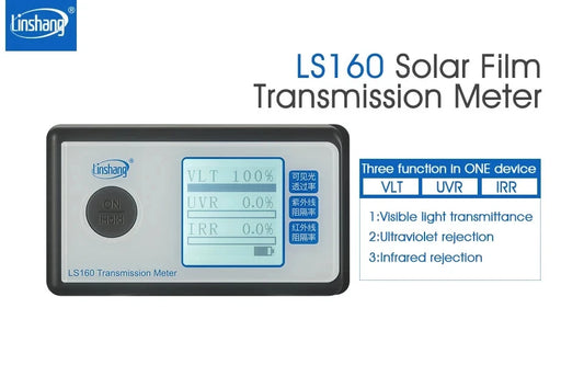 Window Film Tint Meter Glass IR UV VL Infrared Visible Light Tester LS160