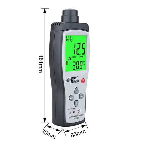 Ammonia Gas Meter Detector Detects Measures Reader Alarm Smart Meter AR8500