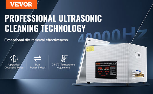 Ultrasonic Cleaning Bath 15L Digital Stainless Ultrasonic Cleaner Timer Heat