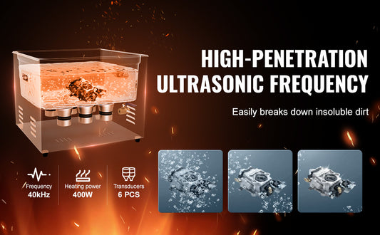 Ultrasonic Cleaning Bath 15L Digital Stainless Ultrasonic Cleaner Timer Heat