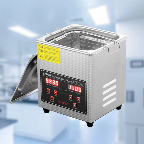 Ultrasonic Cleaner 1.3L Digital Stainless Ultra Sonic Bath Cleaning Timer Heat