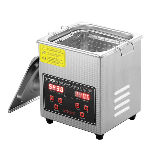 Ultrasonic Cleaner 1.3L Digital Stainless Ultra Sonic Bath Cleaning Timer Heat
