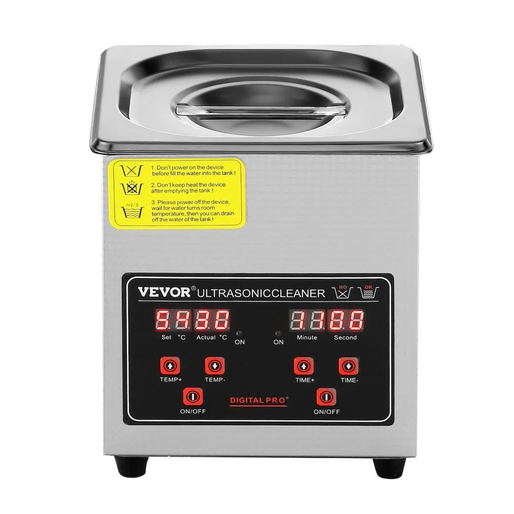 Ultrasonic Cleaner 1.3L Digital Stainless Ultra Sonic Bath Cleaning Timer Heat