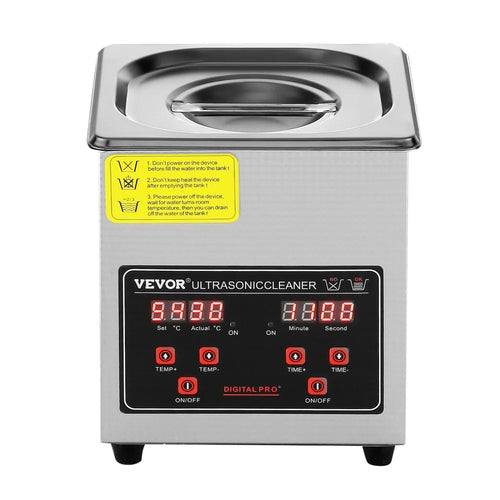 Ultrasonic Cleaner 1.3L Digital Stainless Ultra Sonic Bath Cleaning Timer Heat