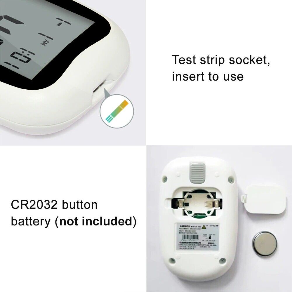 Glucose Meter Glucometer Kit Reader Diabetes Test 50pcs Strips and 50 Lancets