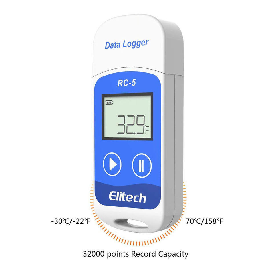 Temperature Data Logger USB Recorder 32000 Points High Accuracy Elitech RC-5