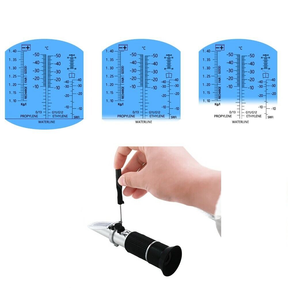 Refractometer 4 in 1 Antifreez Car Freezing point Urea Adblue Battery