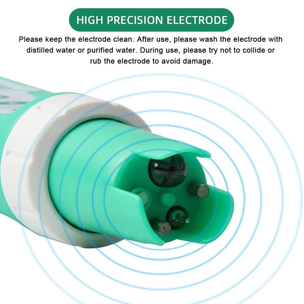 PH EC TDS ORP Salt H2 S.G Temp MΩ Fertility Meter Tester 10 in 1 Water Quality