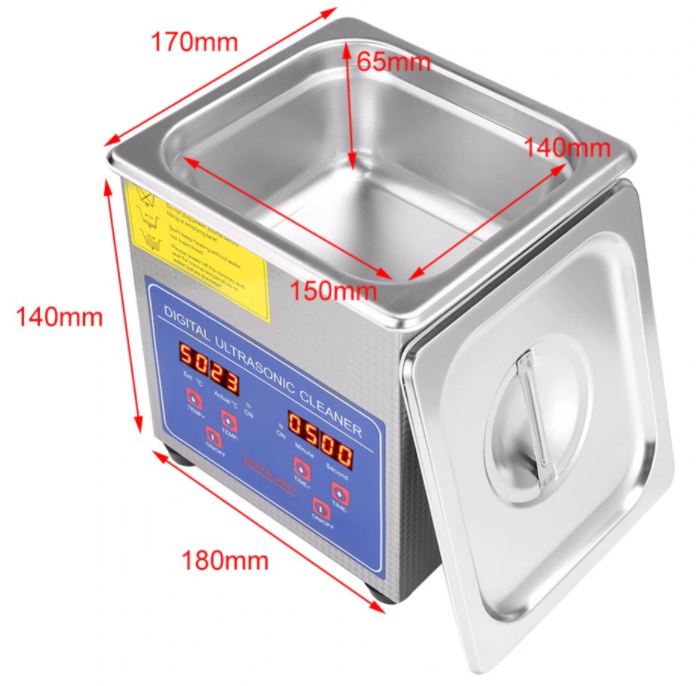Ultrasonic Cleaner 1.3L Digital Stainless Ultra Sonic Bath Cleaning Ti