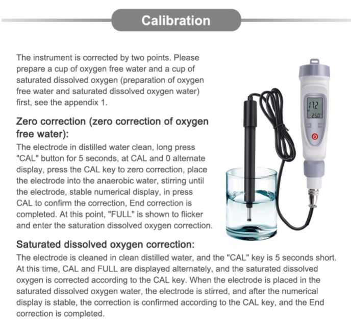 Dissolved Oxygen DO Meter Tester Probe JPB-70A Portable Tester LCD  ATC Range 0-20mg/l