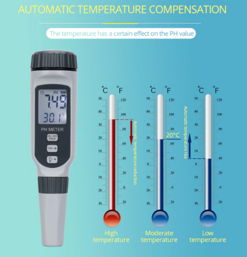 PH & Temperature Meter Digital Portable Water Quality Monitor Tester PH818
