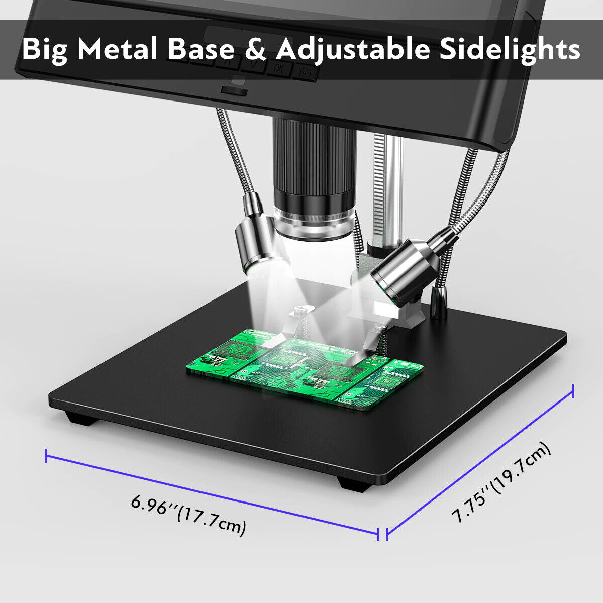 Microscope Digital 10" Inch LCD Display 1300X Stereo Screen 1080P 10 LED