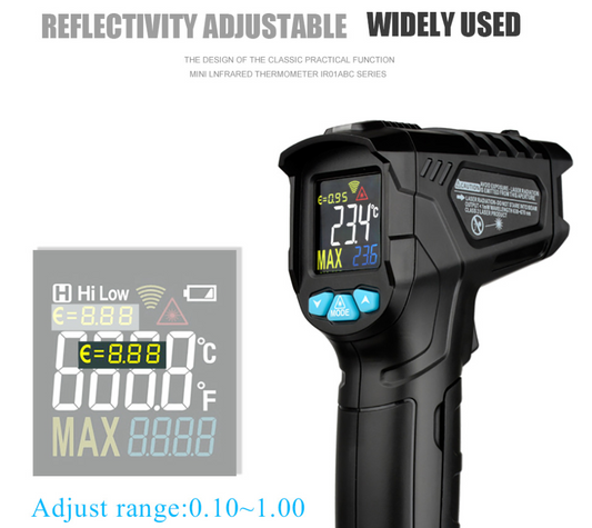 Non Contact Infrared Thermometer Temperature Meter IR Gun -50 to 380 °C Mestek
