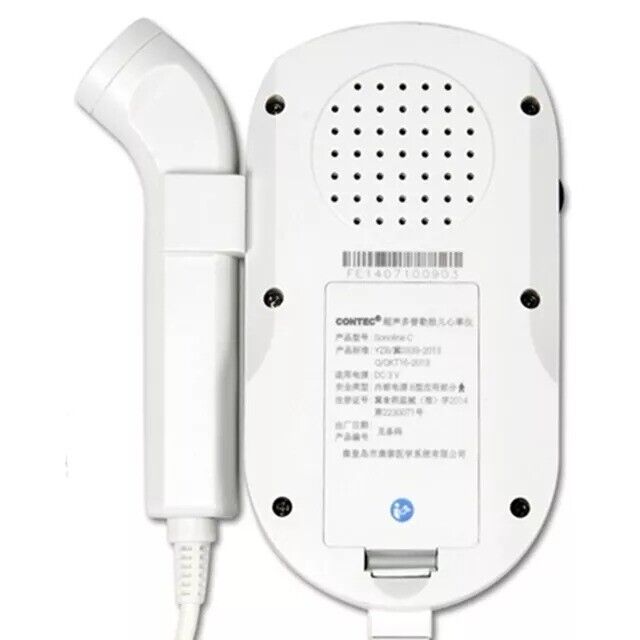 Fetal Doppler Baby Heart Beat Rate Monitor Sound C Pink 3MHZ Probe CONTEC